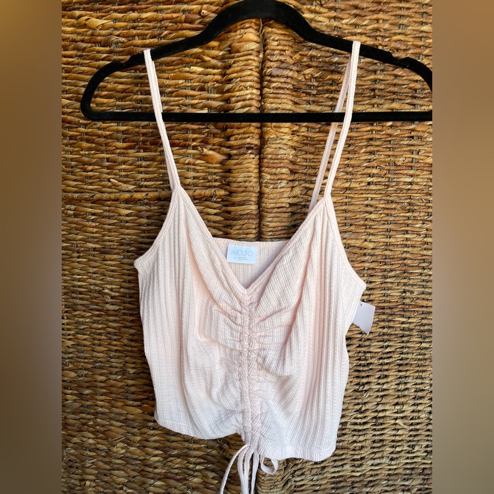 Light pink crop tank top